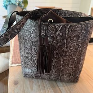 J.McLaughlin
Jillian Snake-Embossed Leather Handbag